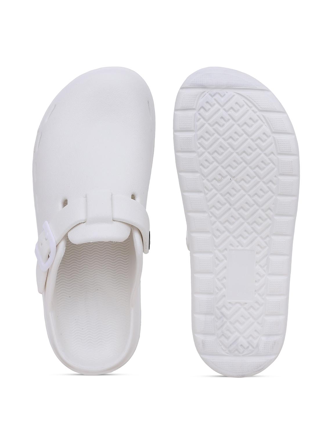 white solid rubber slip-on clogs - 22023993 - Standard Image - 5