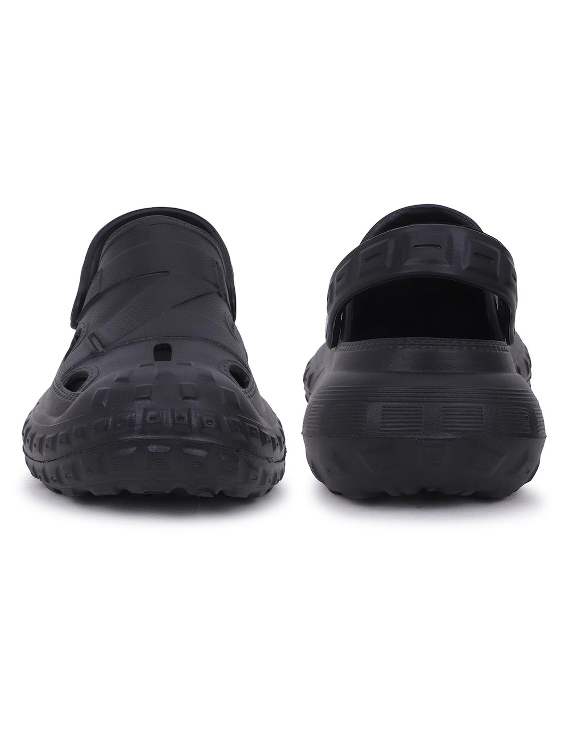 men's black solid rubber slip-on clogs - 22023994 - Standard Image - 3