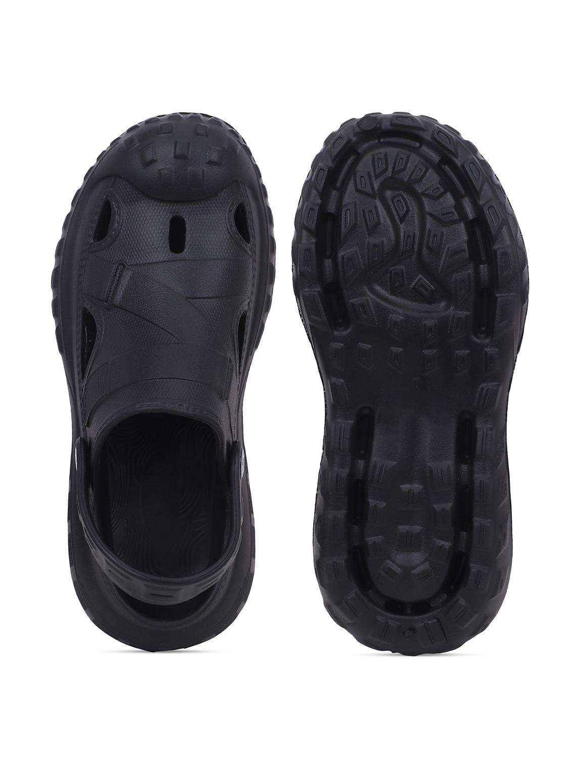 men's black solid rubber slip-on clogs - 22023994 - Standard Image - 5