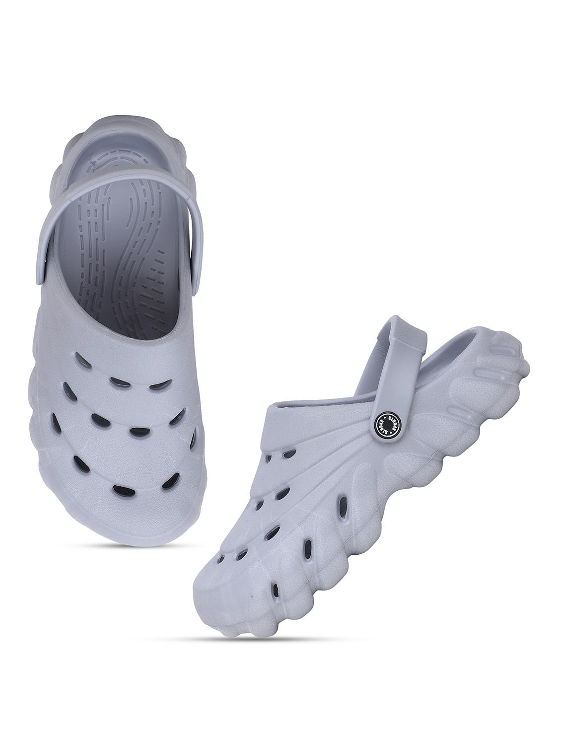 grey rubber slip on clogs for men - 22023999 - Standard Image - 3