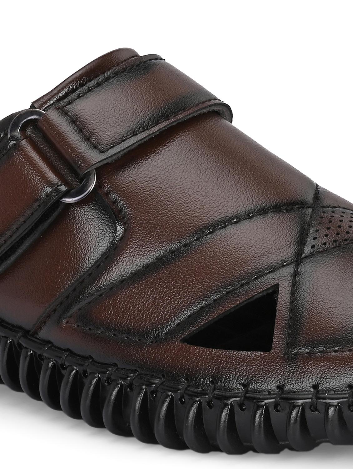 men solid brown slip on mule - 22024659 - Standard Image - 5