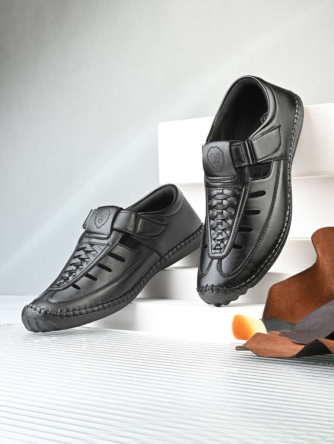 men black slip on sandal - 22024660 - Zoom Image - 0