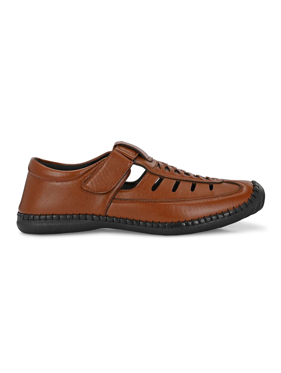 tmen solid brown slip on sandal - 22024662 - Standard Image - 3