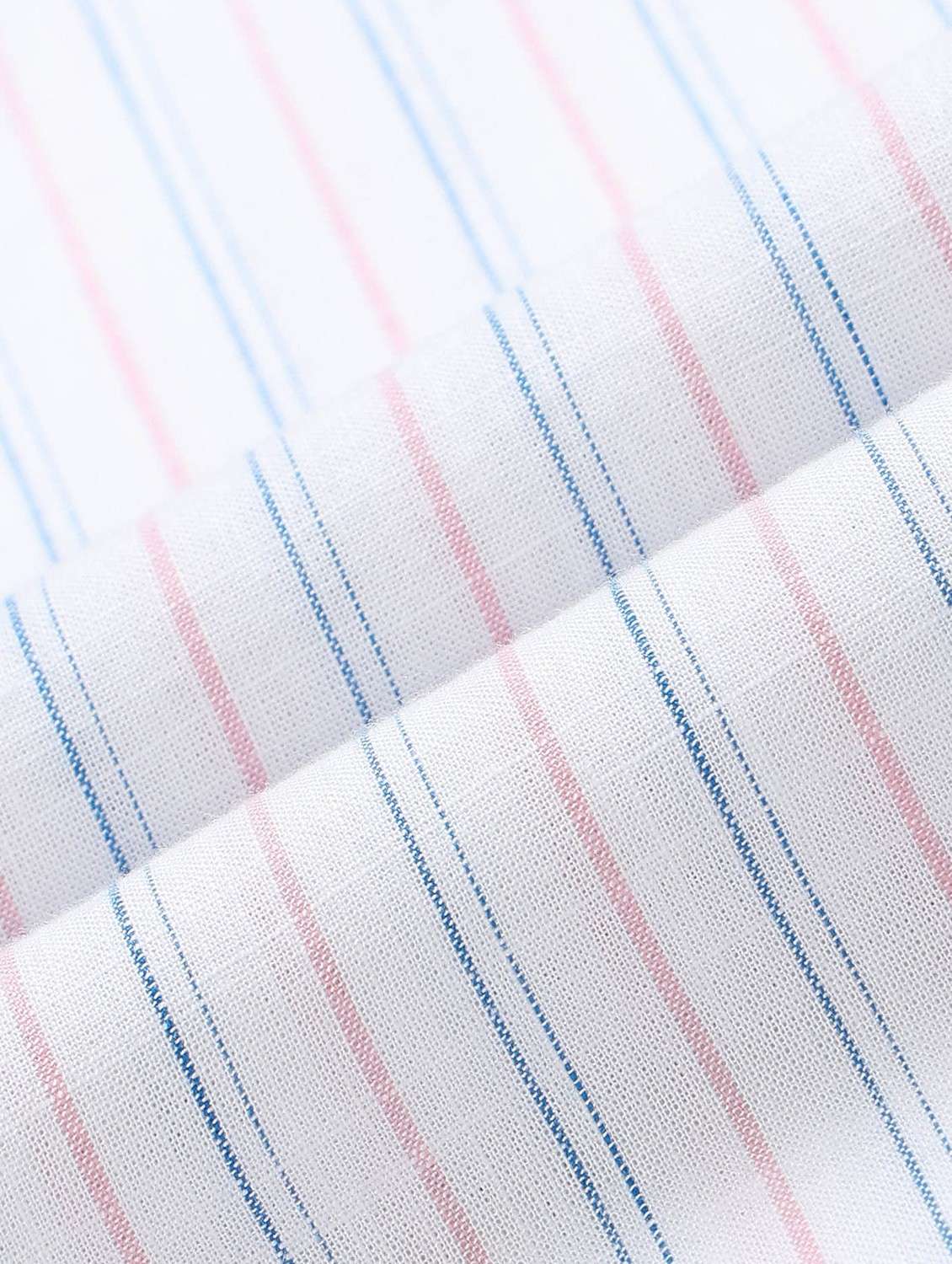 men striped short sleeve slim fit formal shirt - 22024836 -  Standard Image - 5