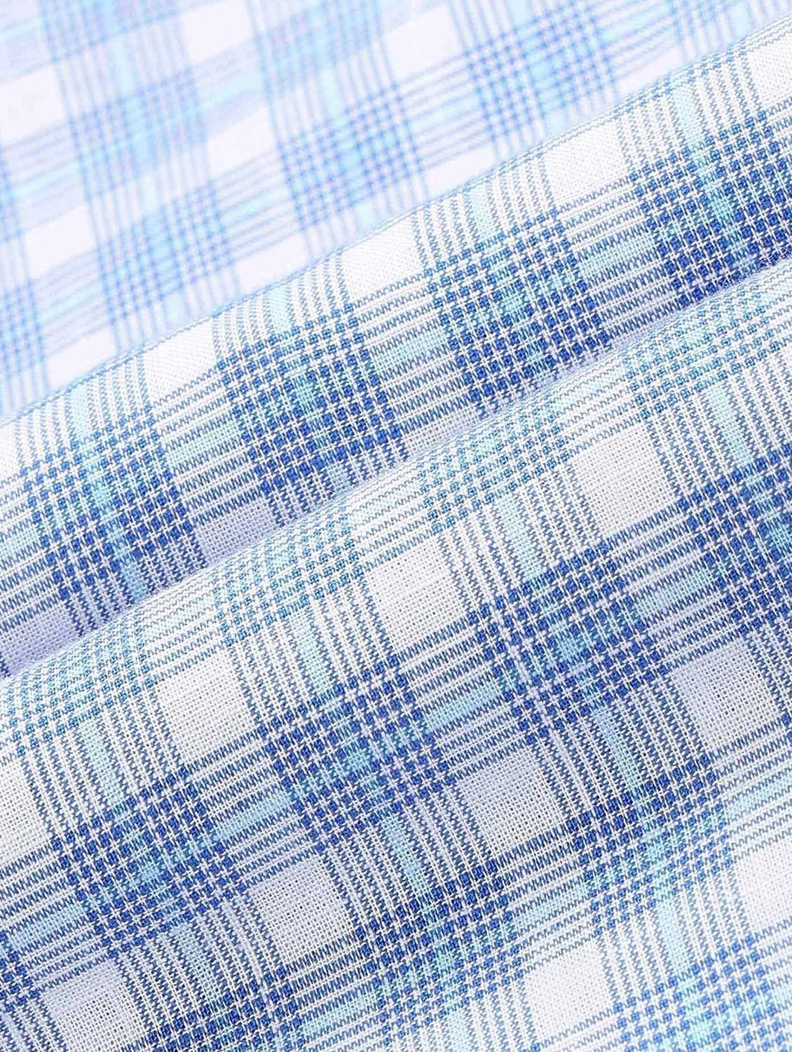 men checkered short sleeve slim fit casual shirt - 22024838 - Standard Image - 5