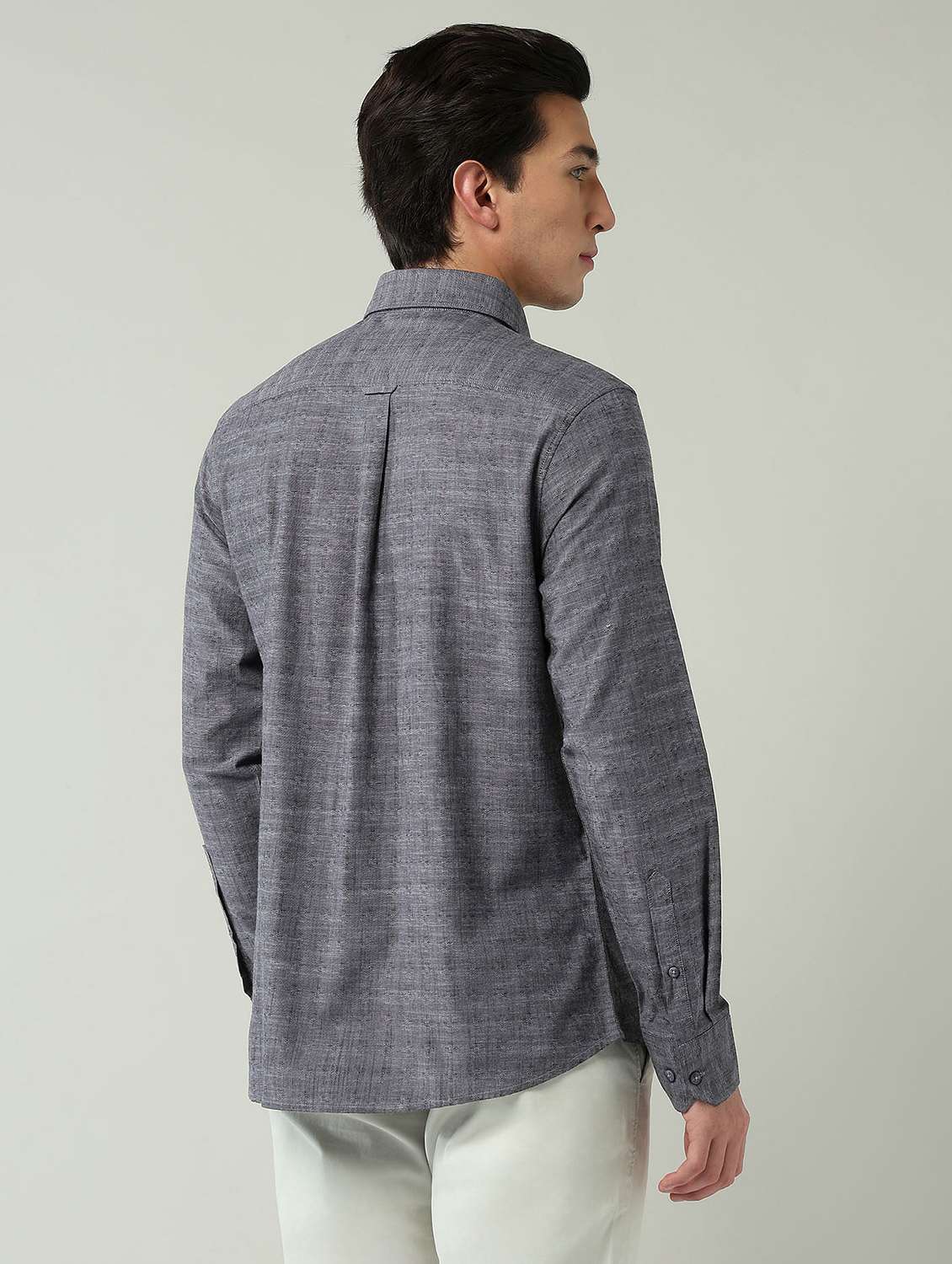 men self designed collared long sleeve casual shirt - 22024841 -  Standard Image - 3