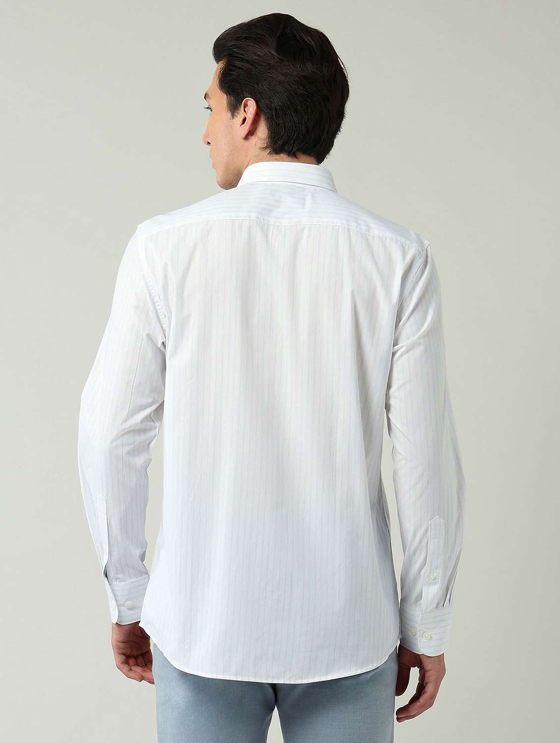 men striped long sleeve regular fit formal shirt - 22024846 -  Standard Image - 3