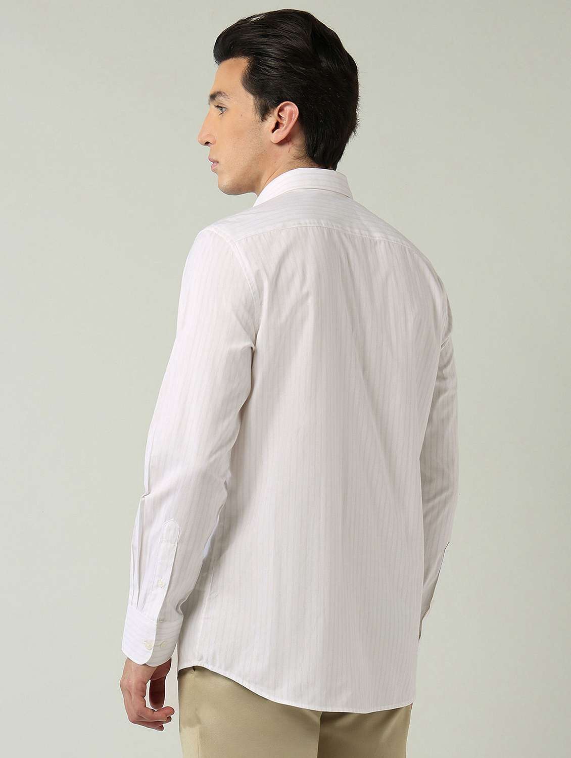 men striped long sleeve regular fit formal shirt - 22024849 -  Standard Image - 3