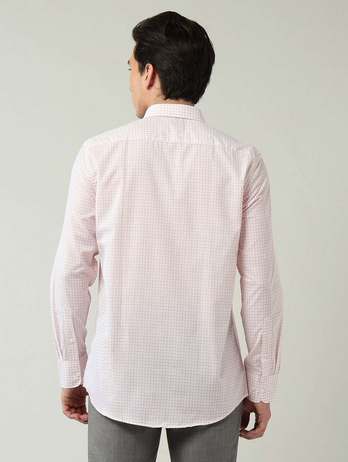 men checkered long sleeve regular fit formal shirt - 22024850 -  Standard Image - 3