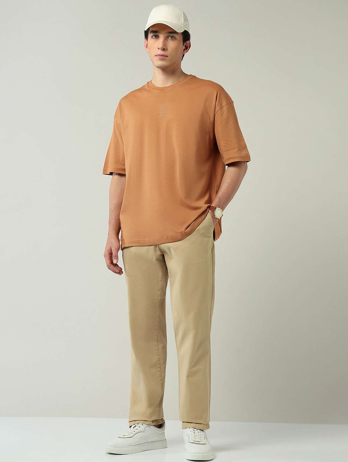 men solid short sleeve oversized t-shirt - 22024852 -  Standard Image - 3