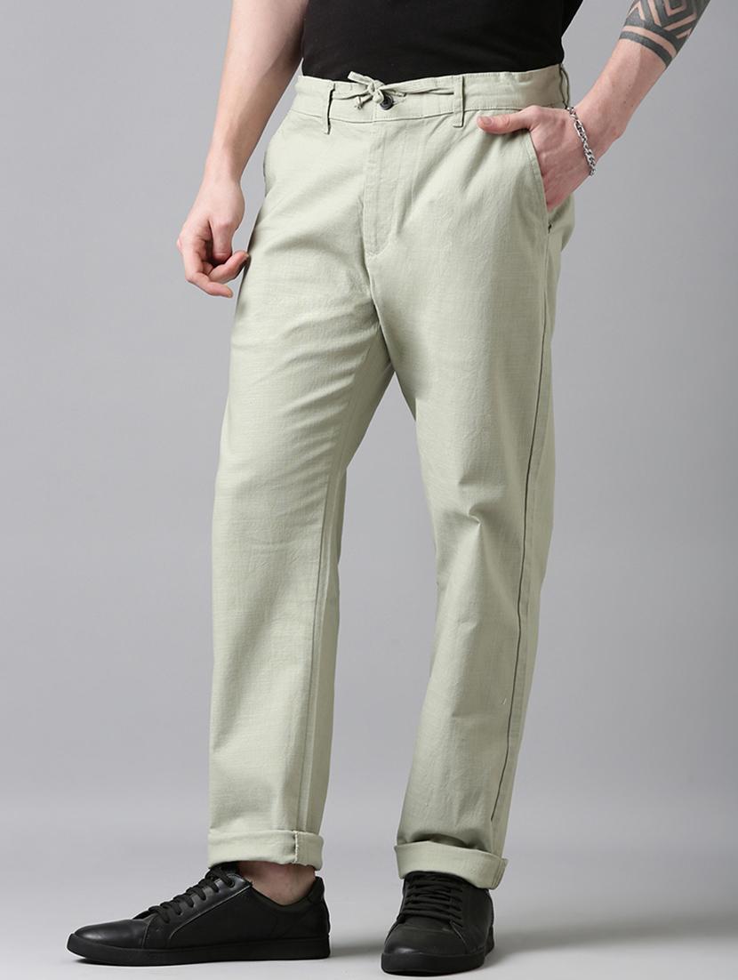 men solid mid rise relaxed trouser - 22024897 - Standard Image - 3