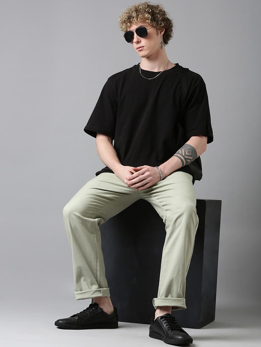 men solid mid rise relaxed trouser - 22024897 - Standard Image - 5