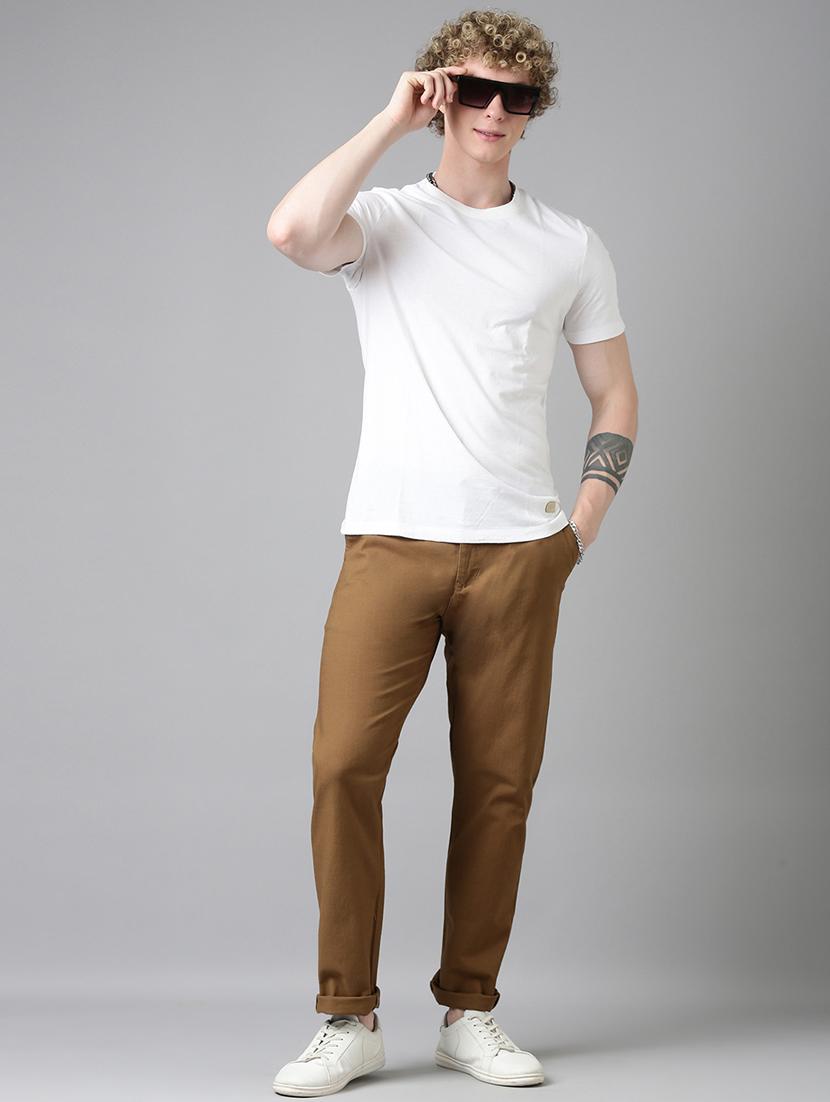 men solid mid rise relaxed chinos - 22024899 - Standard Image - 8