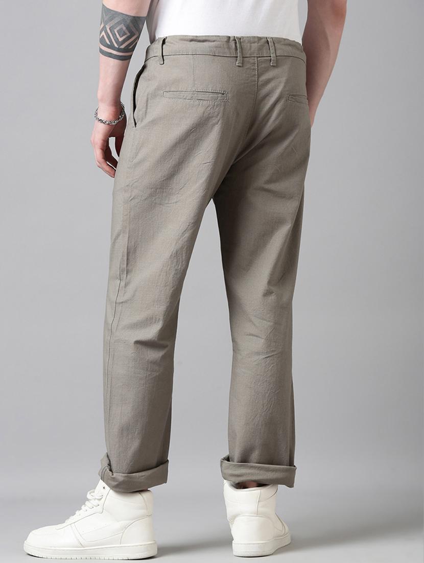 men solid mid rise relaxed chinos - 22024900 - Standard Image - 3
