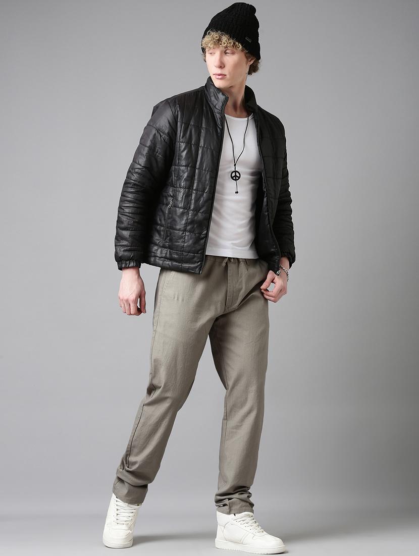 men solid mid rise relaxed chinos - 22024900 - Standard Image - 5