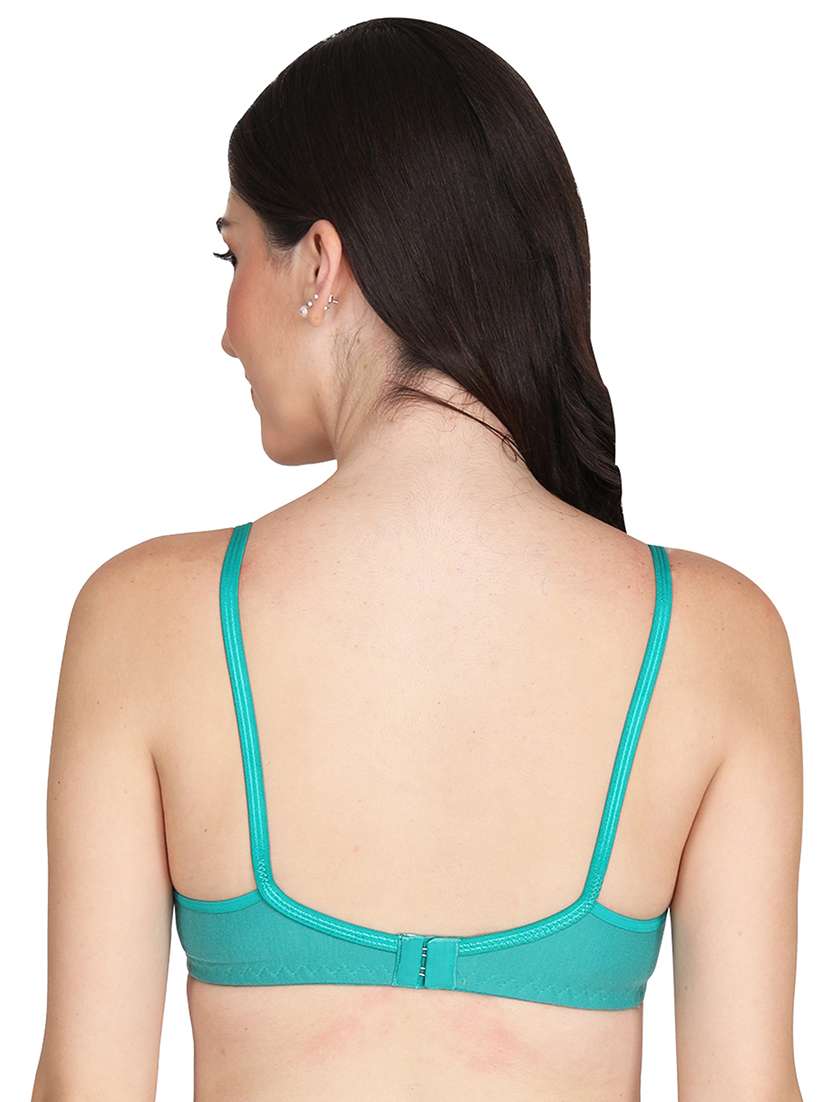 women pack of 6 solid non wired t-shirt bra - 22024924 - Standard Image - 3