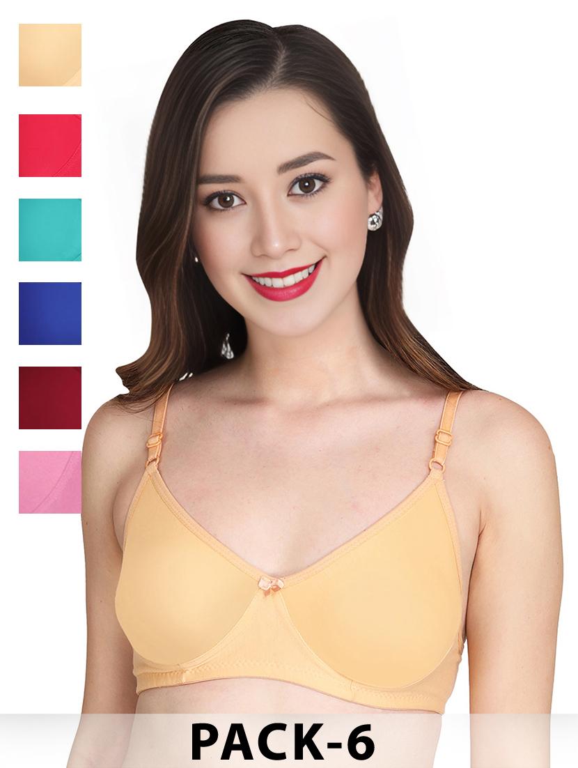 gold cotton combos bra - 22024941 -  Zoom Image - 0