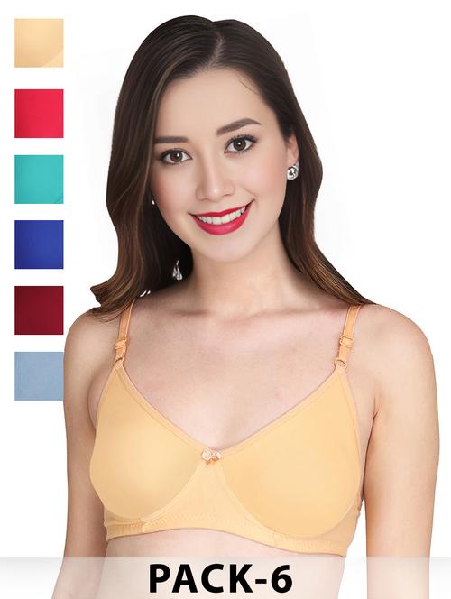gold cotton combos bra - 22024947 - Standard Image - 0