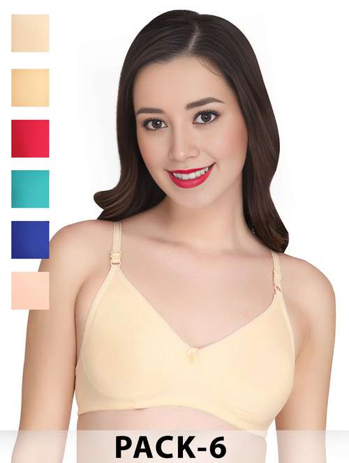 cream cotton combos bra - 22024952 -  Standard Image - 0