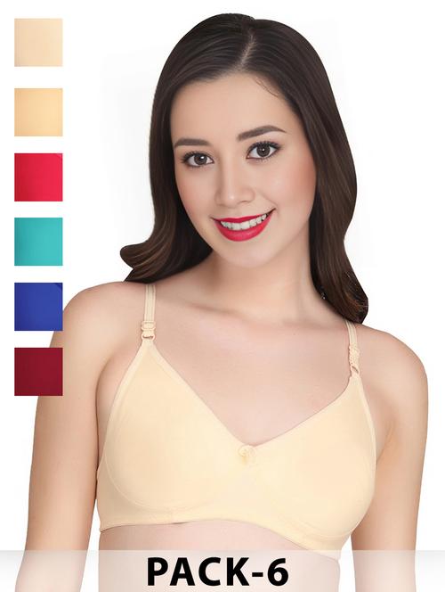cream cotton combos bra - 22024957 -  Standard Image - 0