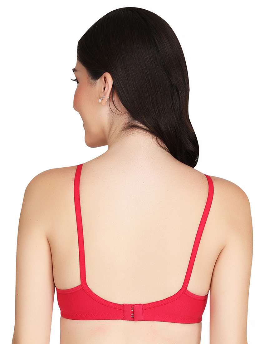 women pack of 4 solid non wired t-shirt bra - 22025121 -  Standard Image - 3
