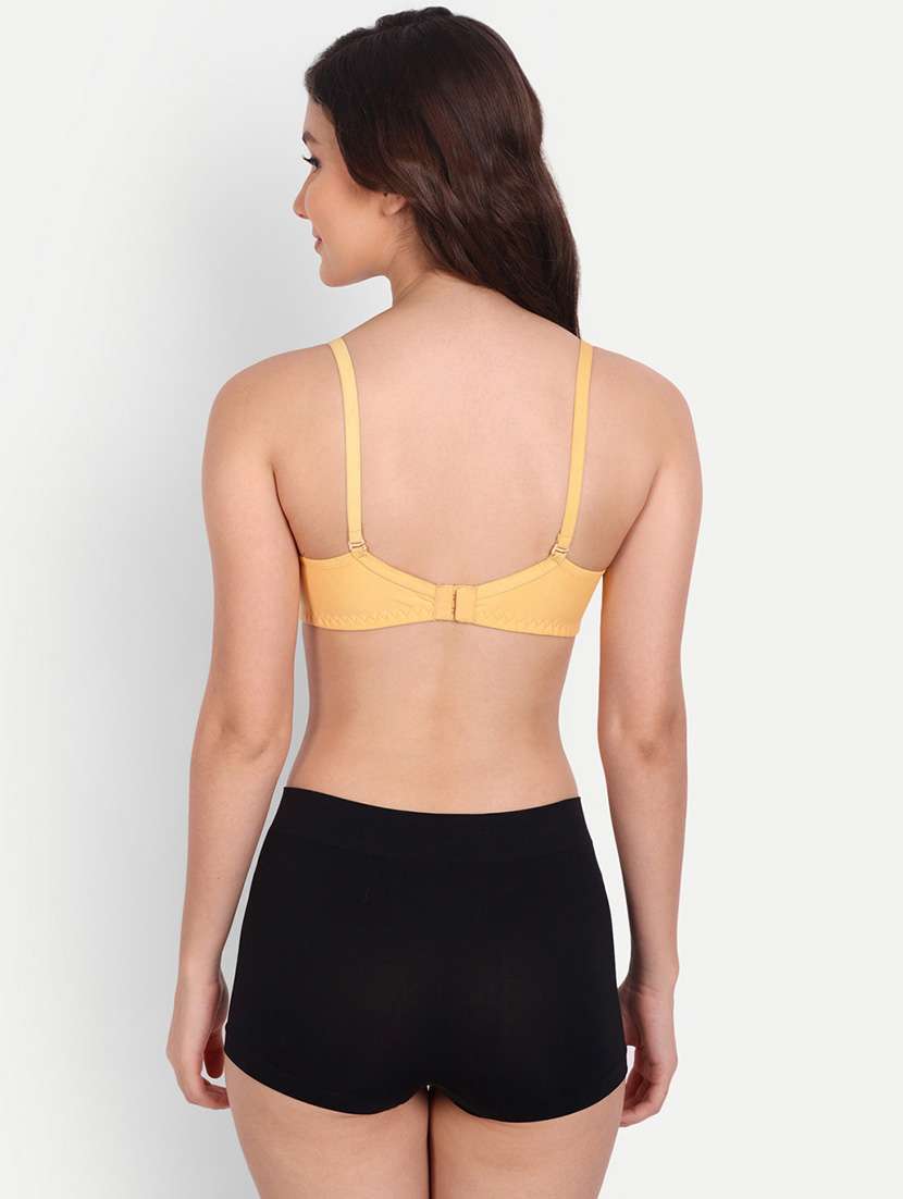 women pack of 3 solid non wired t-shirt bra - 22025182 -  Standard Image - 3