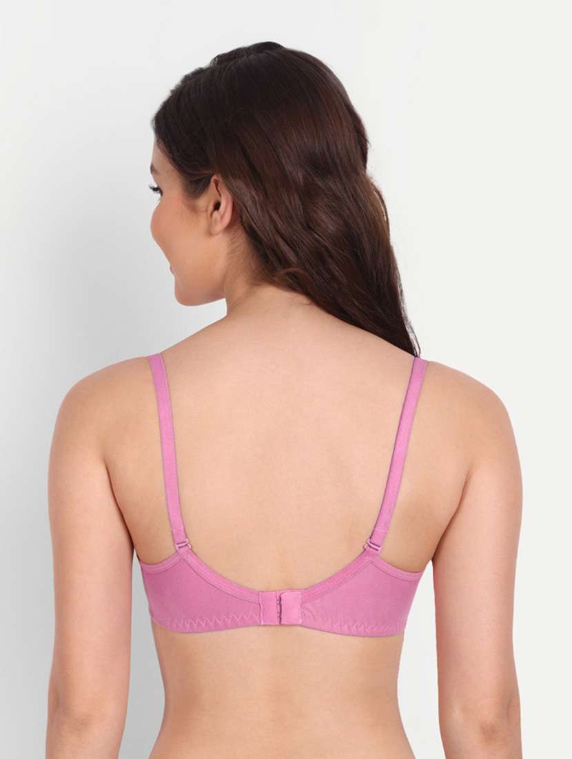women pack of 2 solid non wired t-shirt bra - 22025303 -  Standard Image - 3