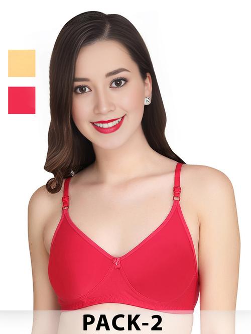 fuchsia cotton combos bra - 22025370 -  Standard Image - 0