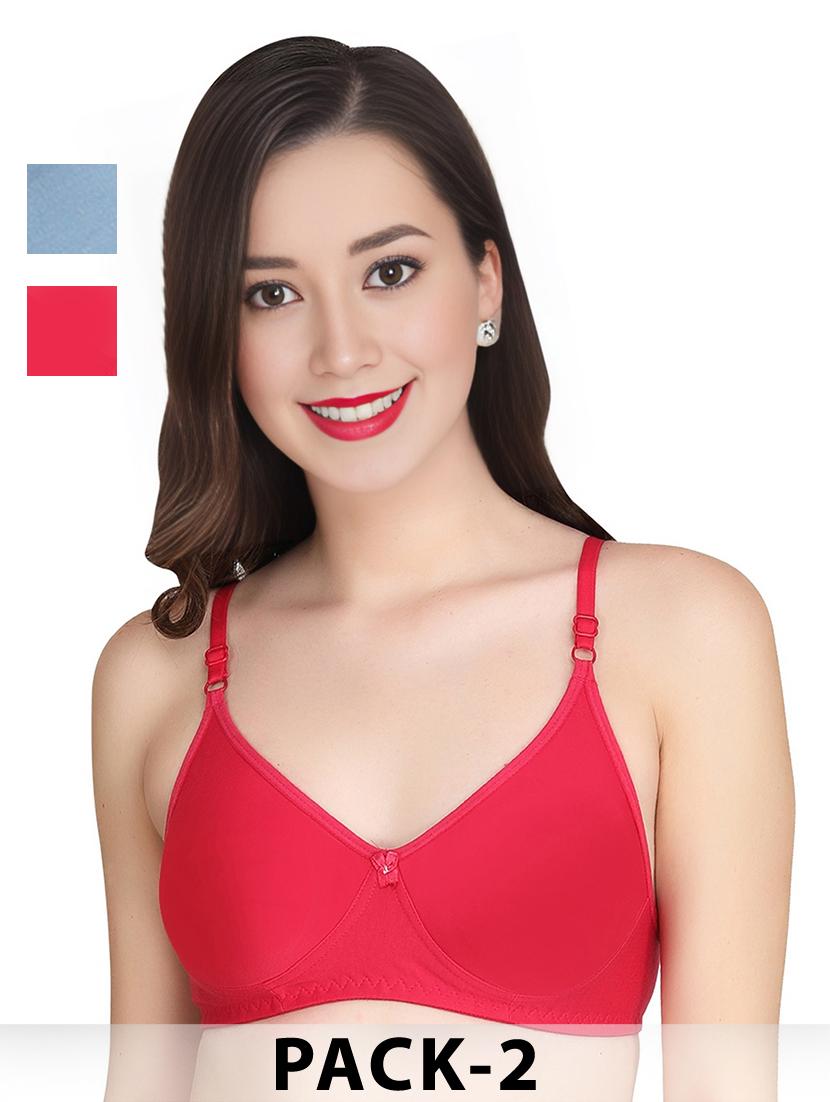 fuchsia cotton combos bra - 22025375 - Zoom Image - 0