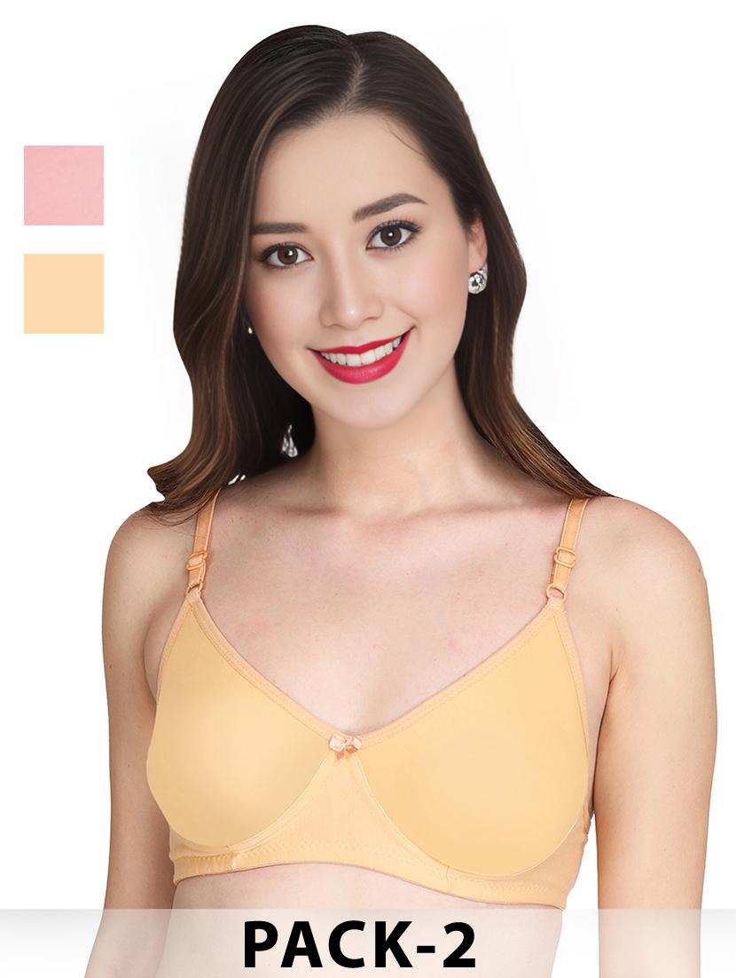gold cotton combos bra - 22025385 -  Zoom Image - 0