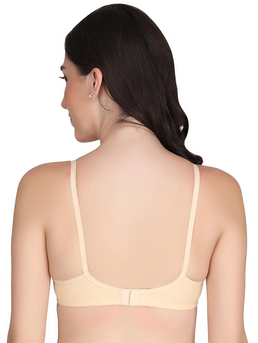 cream cotton combos bra - 22025401 - Standard Image - 3