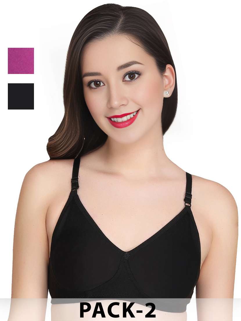 black cotton combos bra