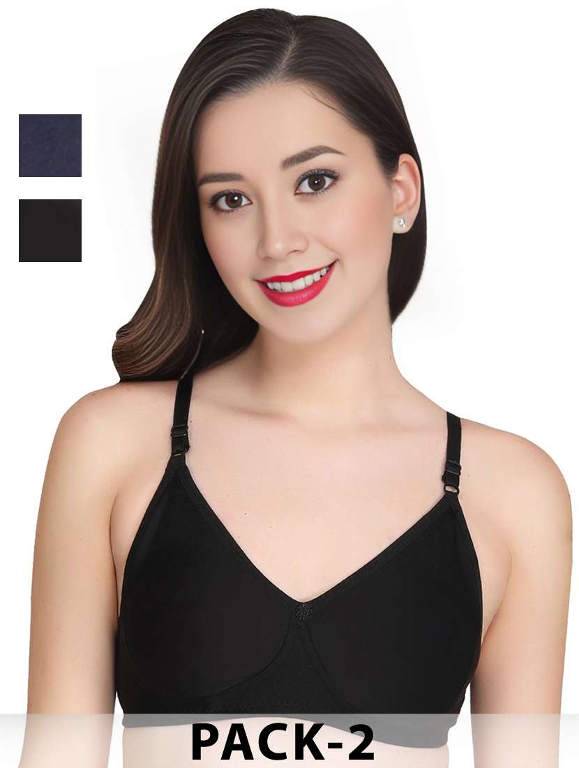 black cotton combos bra