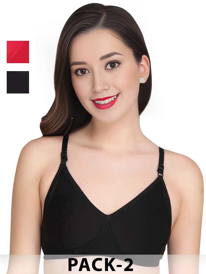 black cotton combos bra