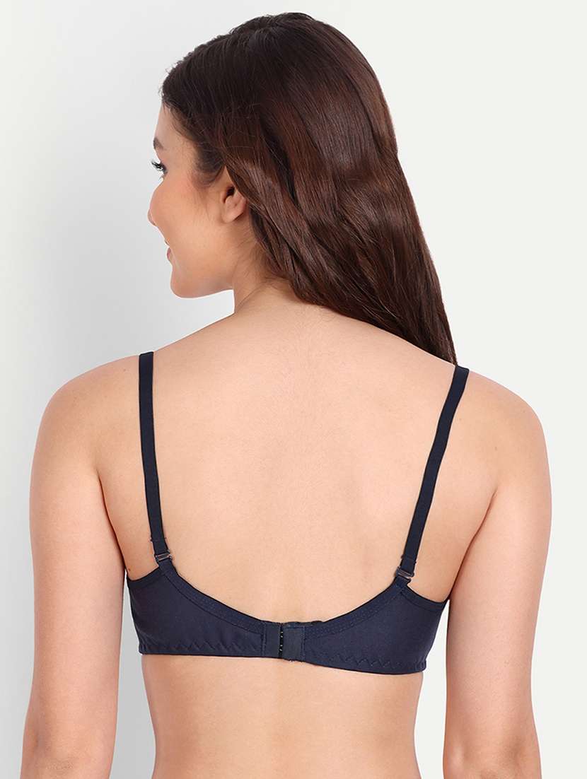 navy blue cotton combos bra - 22025437 -  Standard Image - 3