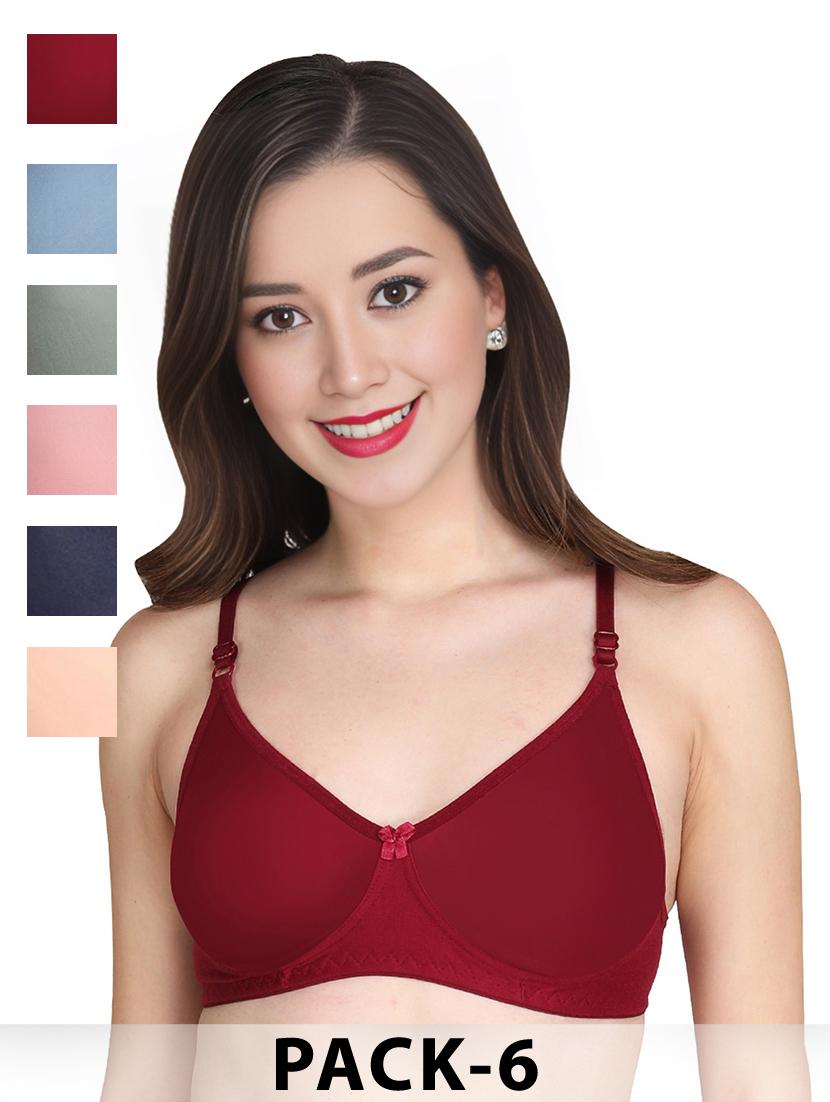 maroon cotton combos bra