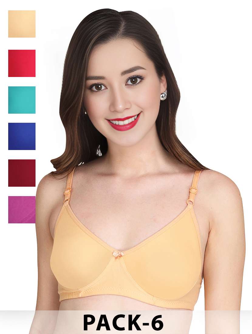 gold cotton combos bra