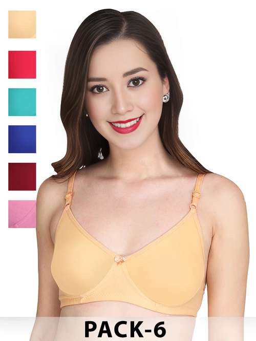 gold cotton combos bra - 22025475 - Standard Image - 0