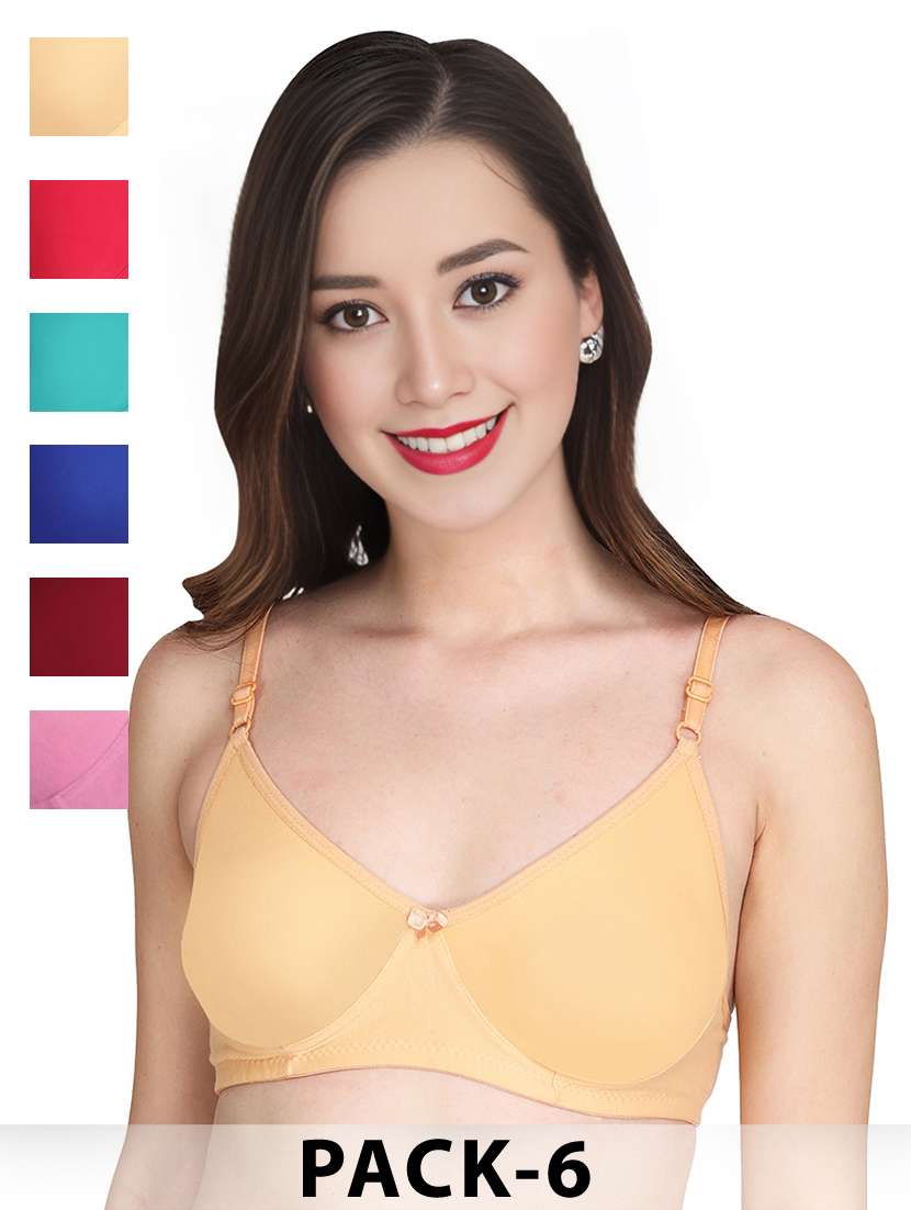 gold cotton combos bra