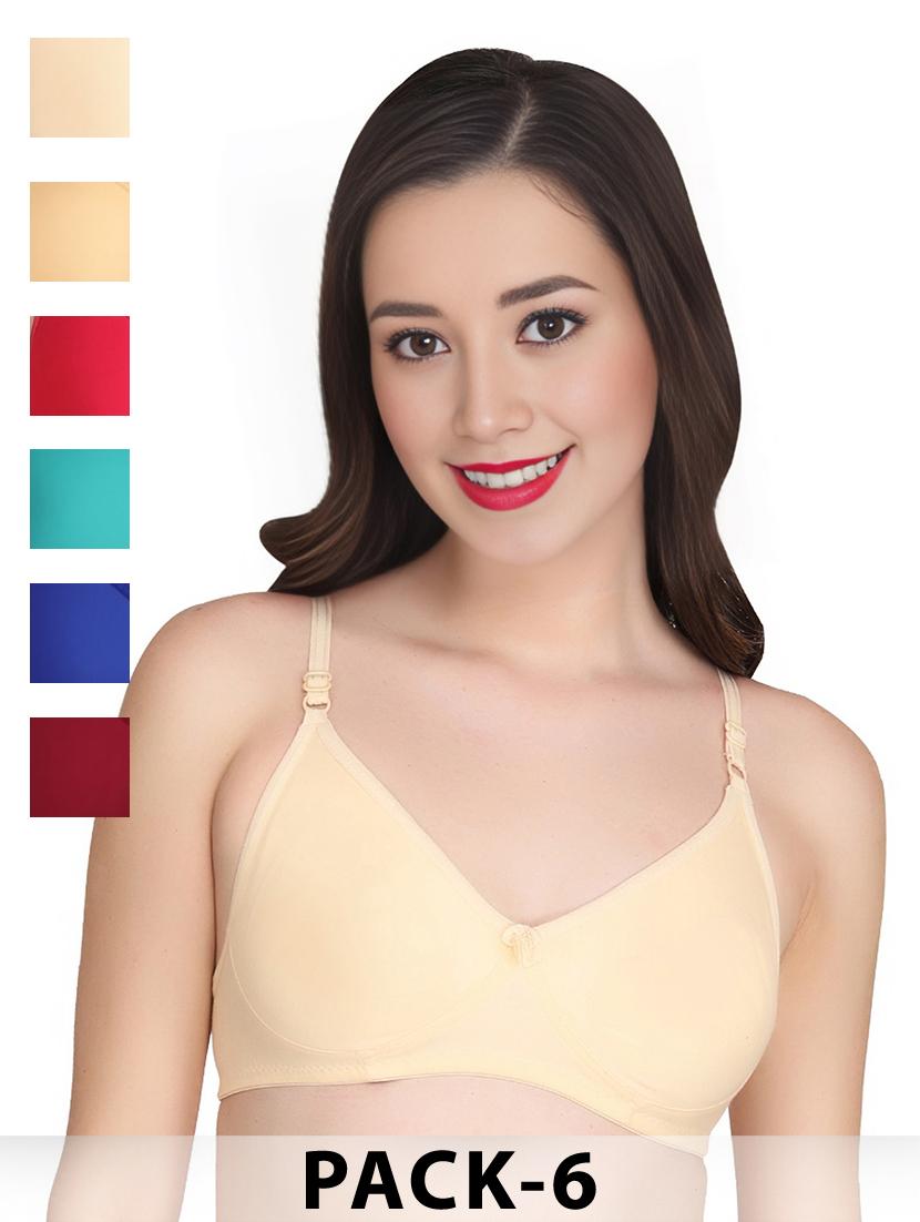 cream cotton combos bra - 22025491 -  Zoom Image - 0