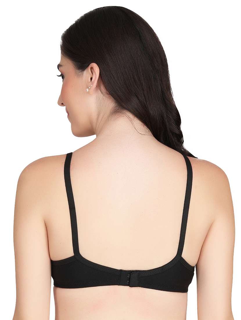 black cotton combos bra - 22025492 - Standard Image - 3