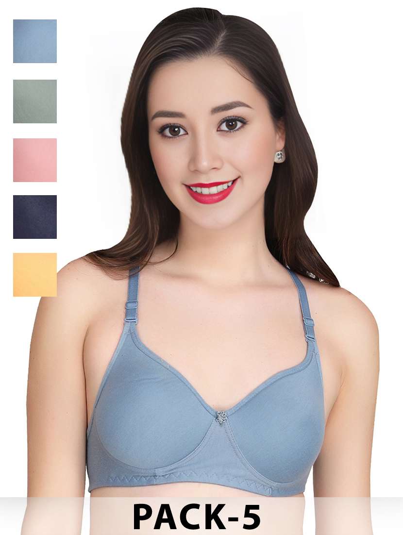 grey cotton combos bra - 22025528 - Zoom Image - 0