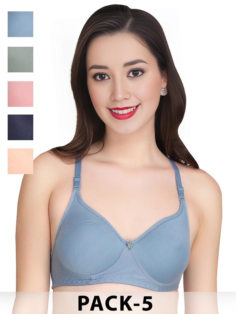grey cotton combos bra - 22025529 -  Zoom Image - 0