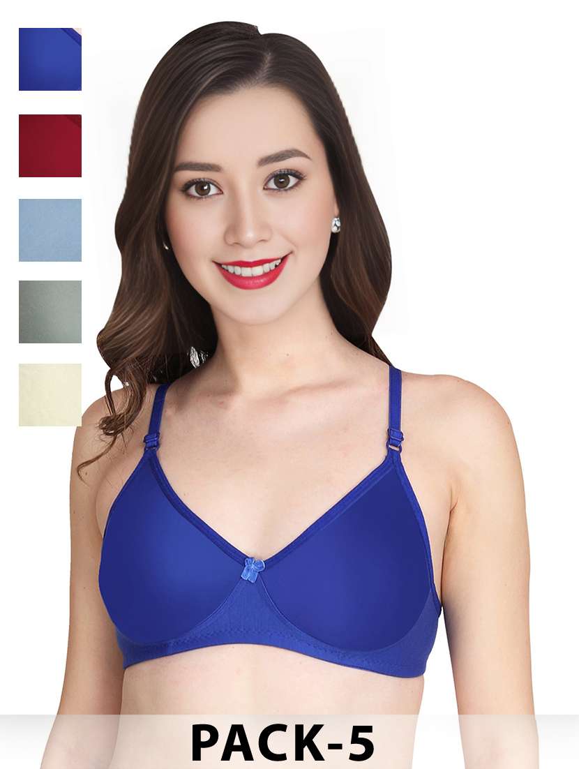 blue cotton combos bra - 22025536 - Zoom Image - 0