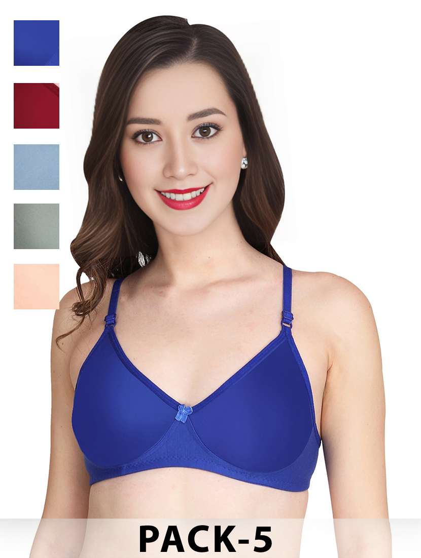 blue cotton combos bra
