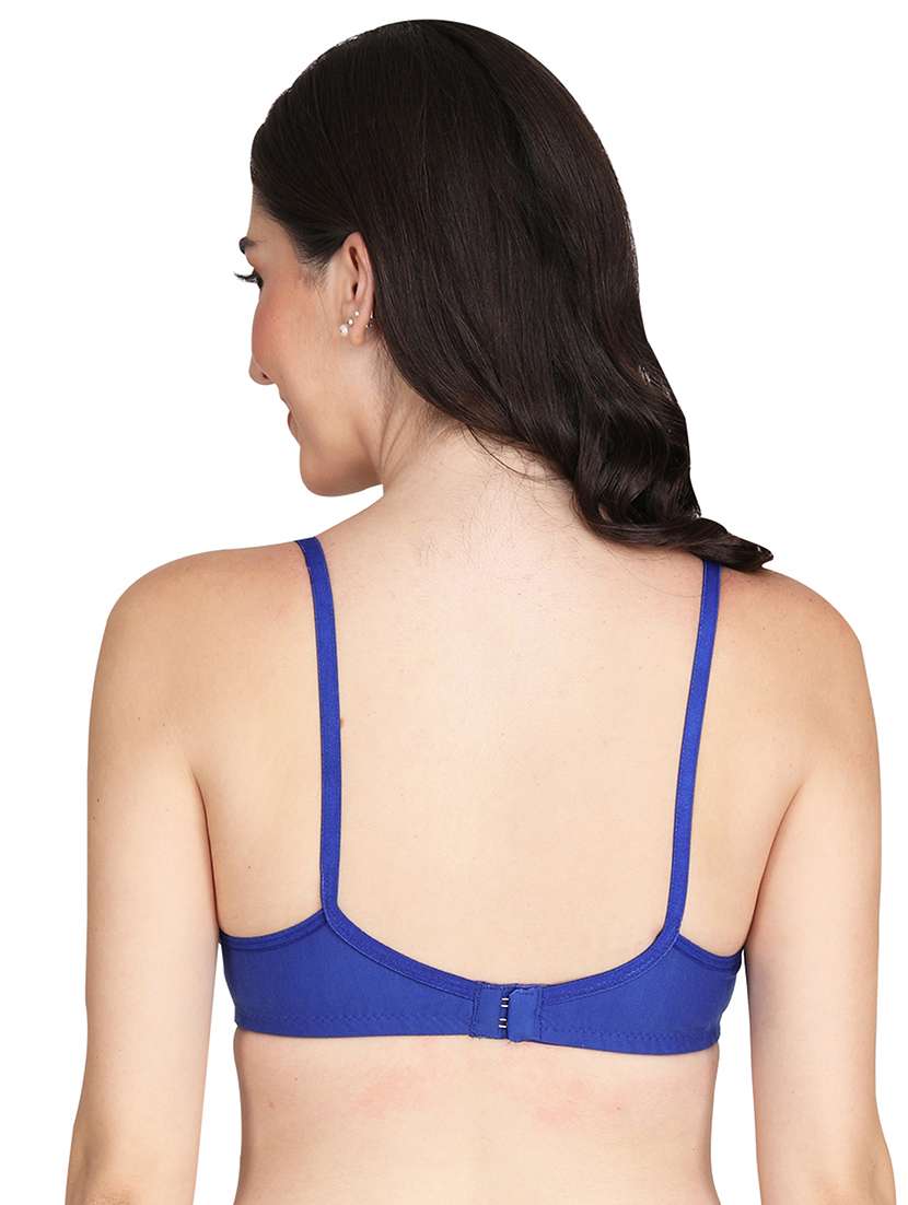 blue cotton combos bra - 22025540 -  Standard Image - 3