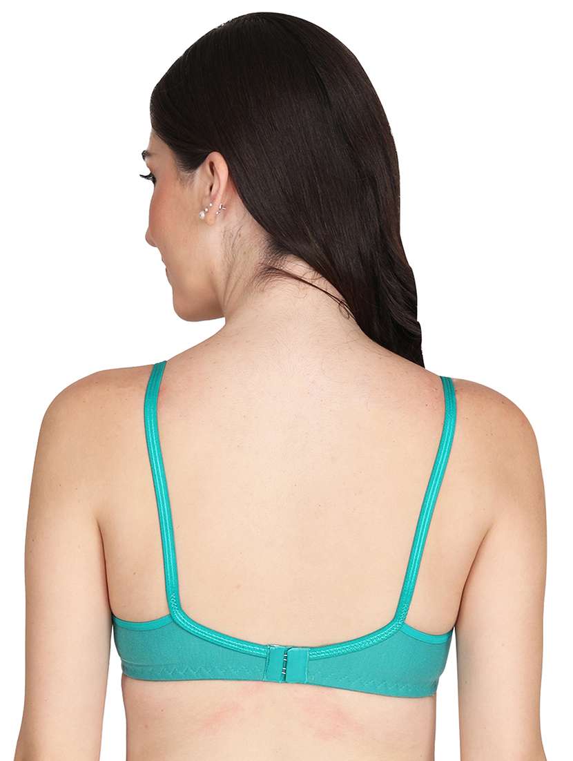 green cotton combos bra - 22025545 -  Standard Image - 3