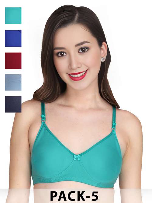 green cotton combos bra - 22025548 -  Standard Image - 0