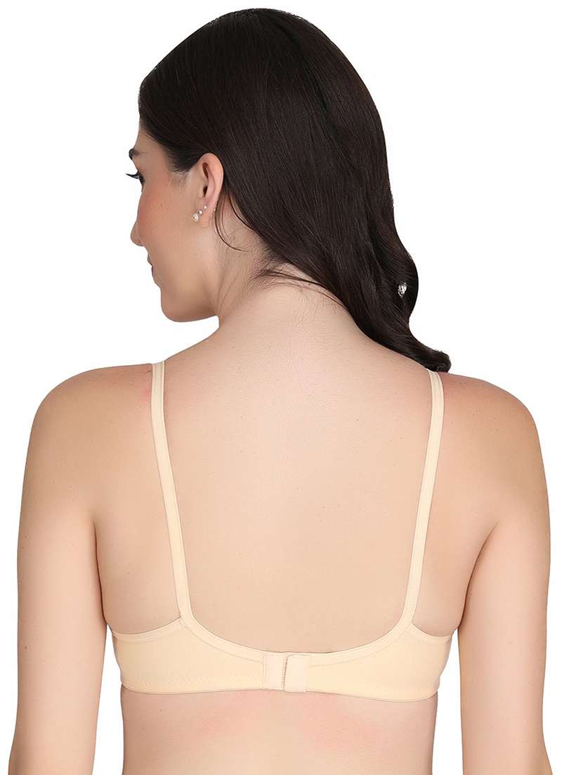 women pack of 5 solid non wired t-shirt bra - 22025572 -  Standard Image - 3