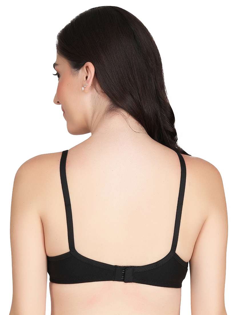 women pack of 5 solid non wired t-shirt bra - 22025582 -  Standard Image - 3